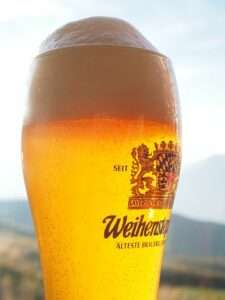 hefeweizen in a glass