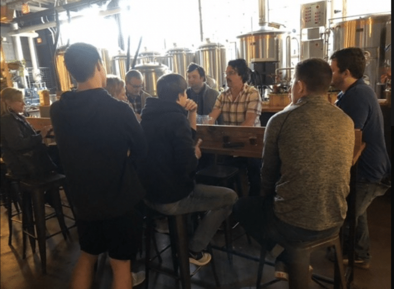 Asheville brewery tour guests