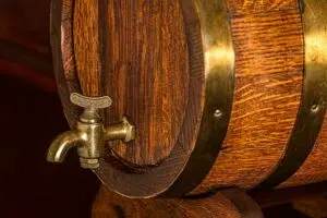 cask of beer with faucet