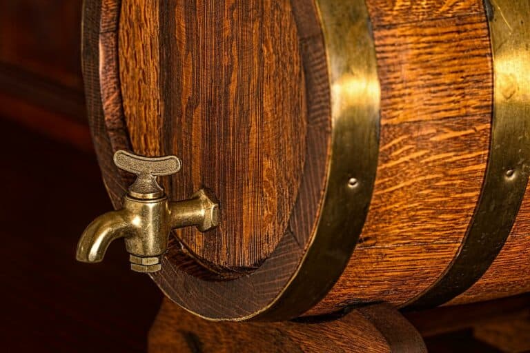 cask of beer with faucet