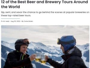 Best brewery tours in the world